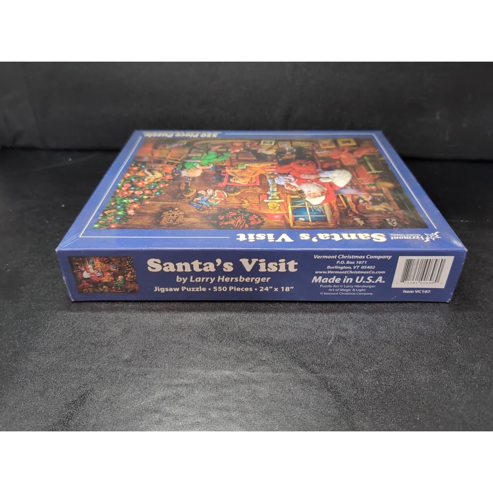 Vermont Christmas Company Santa's Visit 550 Piece Jigsaw Puzzle Larry Hersberger - Thumbnail 3