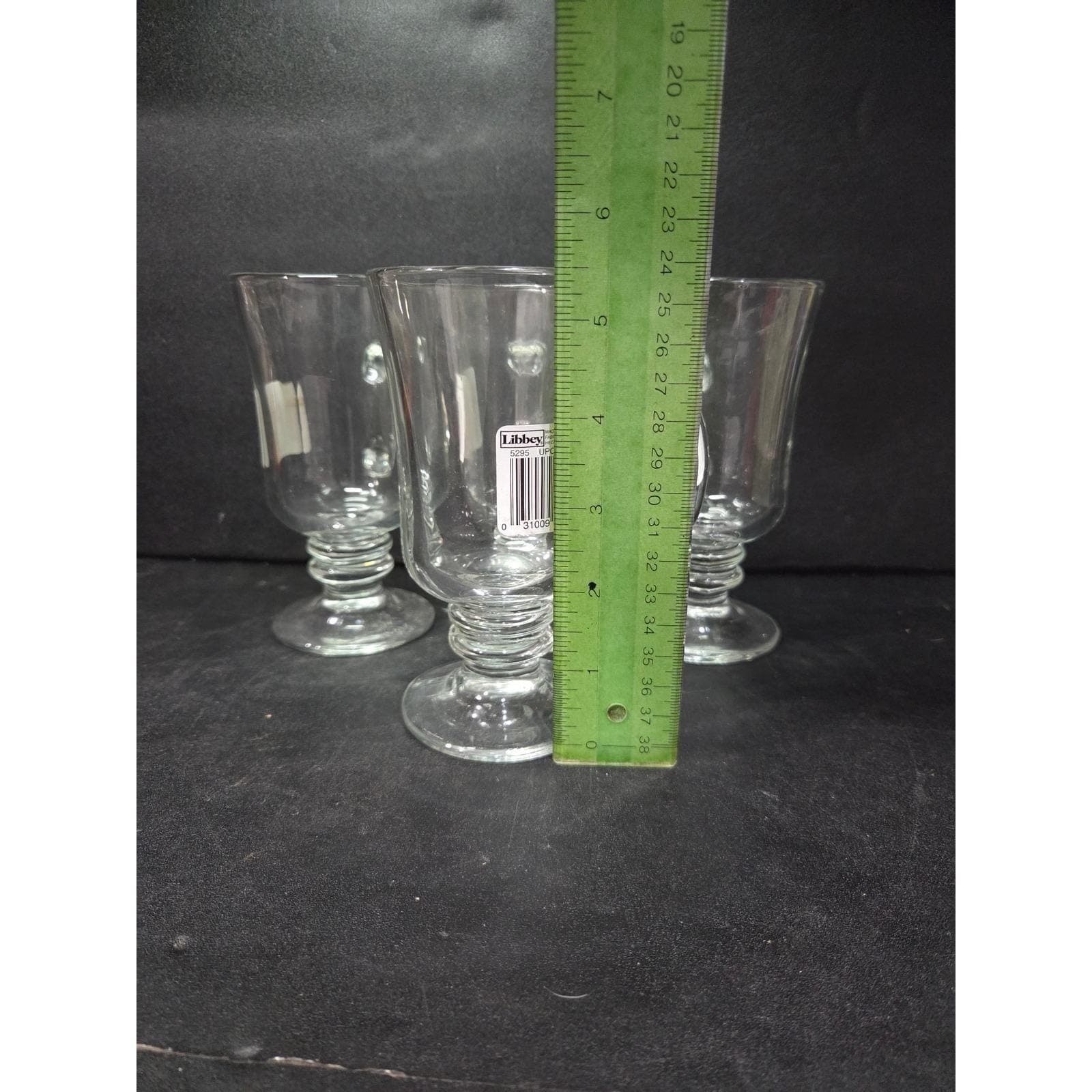 Libbey Clear Glass Irish Coffee Mugs, Set of 4, Vintage Footed Pedestal Glasses - Thumbnail 8