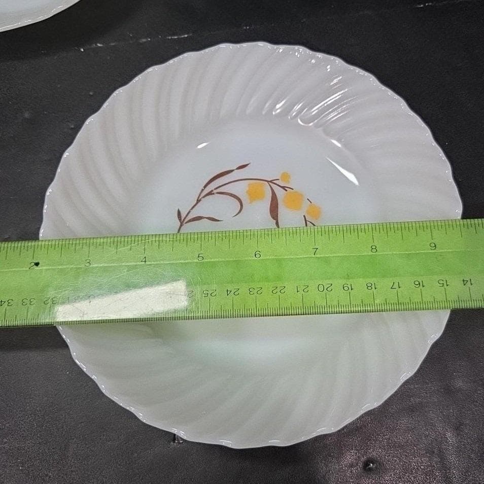 Termocrisa Milk Glass Cereal Bowls, Set of 4, Yellow Flower Design, Replacements - Thumbnail 6