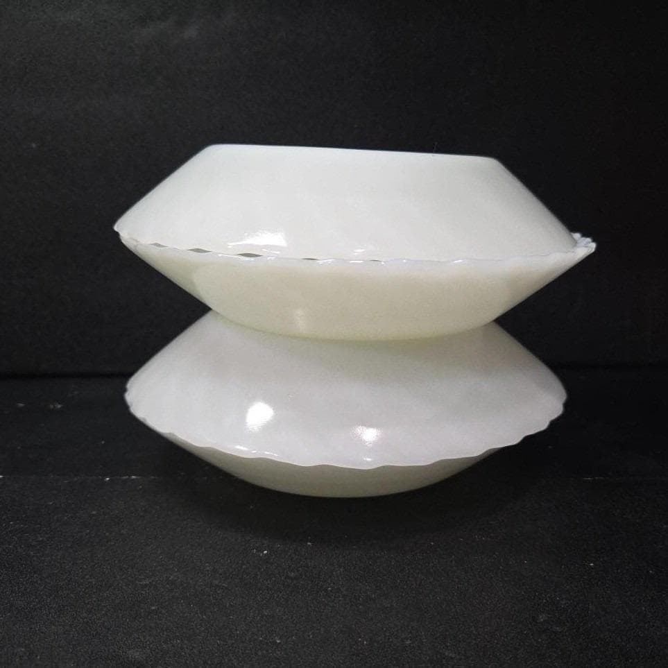 Termocrisa Milk Glass Cereal Bowls, Set of 4, Yellow Flower Design, Replacements - Thumbnail 8