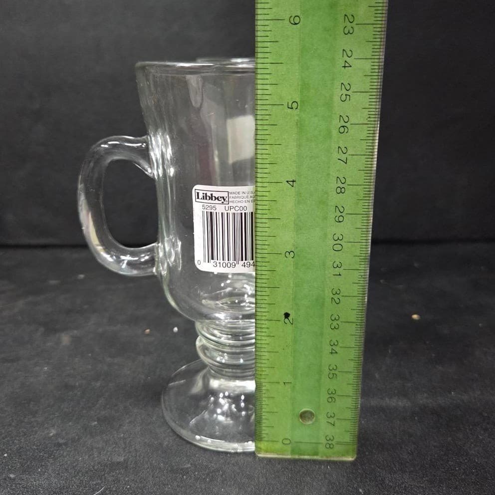Libbey Irish Coffee Mugs, Set of 2, Vintage Footed Pedestal Glasses, Drinkware - Thumbnail 9
