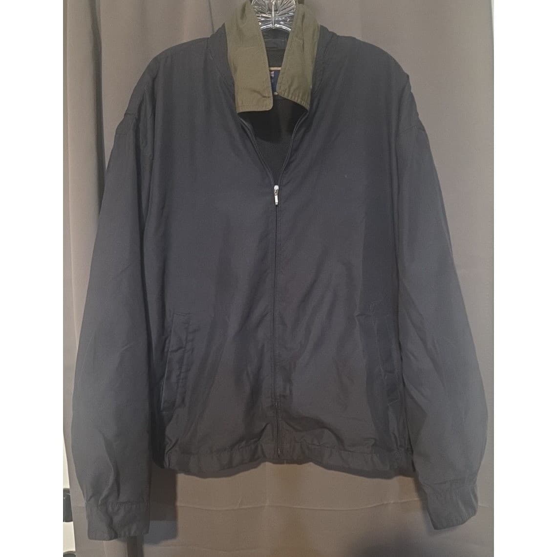 T. Harris London Navy Blue Harrington Jacket Full Zip, Men's XL Windbreaker - Thumbnail 3