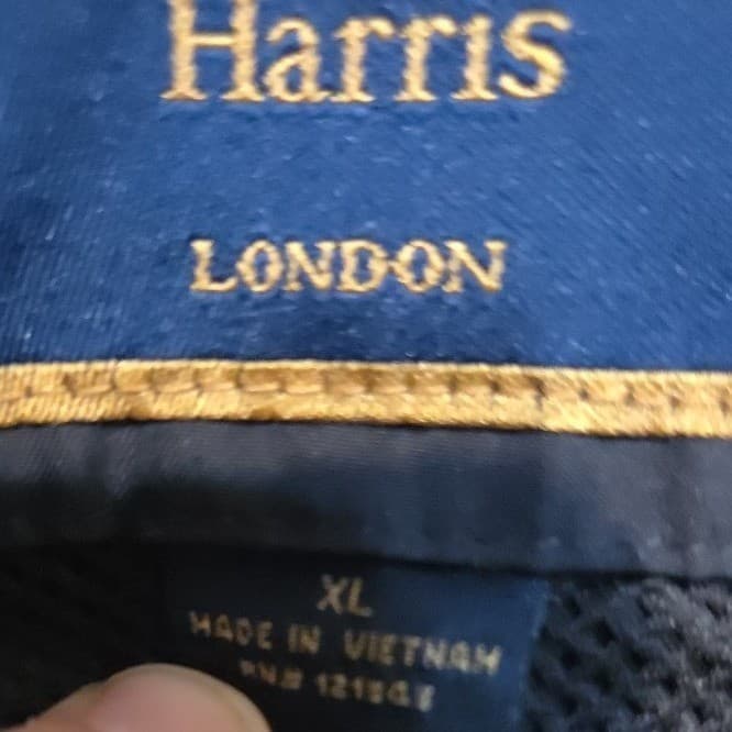 T. Harris London Navy Blue Harrington Jacket Full Zip, Men's XL Windbreaker - Thumbnail 7