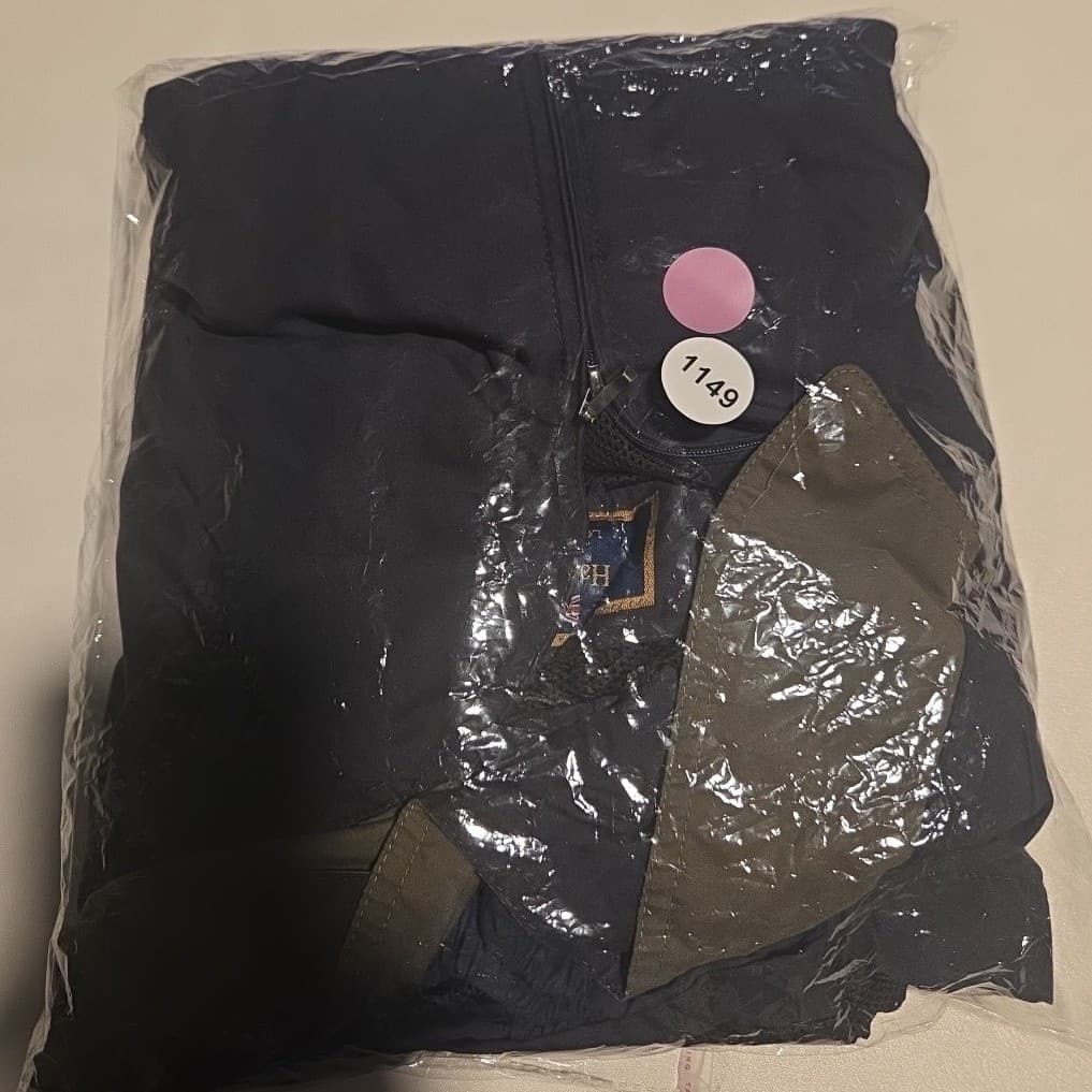 T. Harris London Navy Blue Harrington Jacket Full Zip, Men's XL Windbreaker - Thumbnail 10