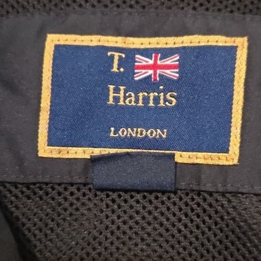 T. Harris London Navy Blue Harrington Jacket Full Zip, Men's XL Windbreaker - Thumbnail 5
