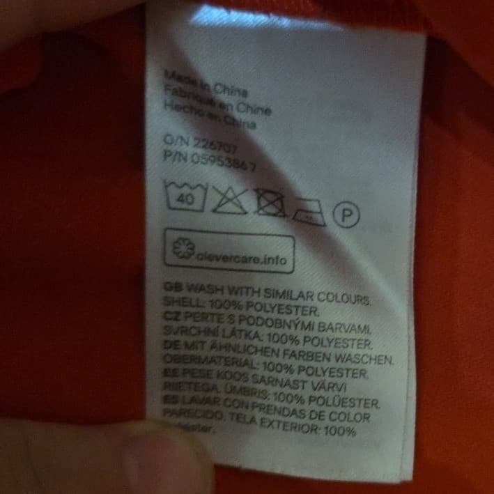 H&M Red Orange Tiered Ruffle Sleeve Blouse Top, Woman's Size 6, 05953867 - Thumbnail 6