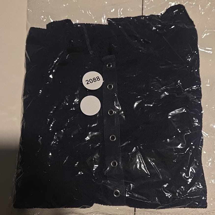 Maurices Navy Blue Lace Sleeve Open Back Top, Woman's Small, Grommet Detail - Thumbnail 8