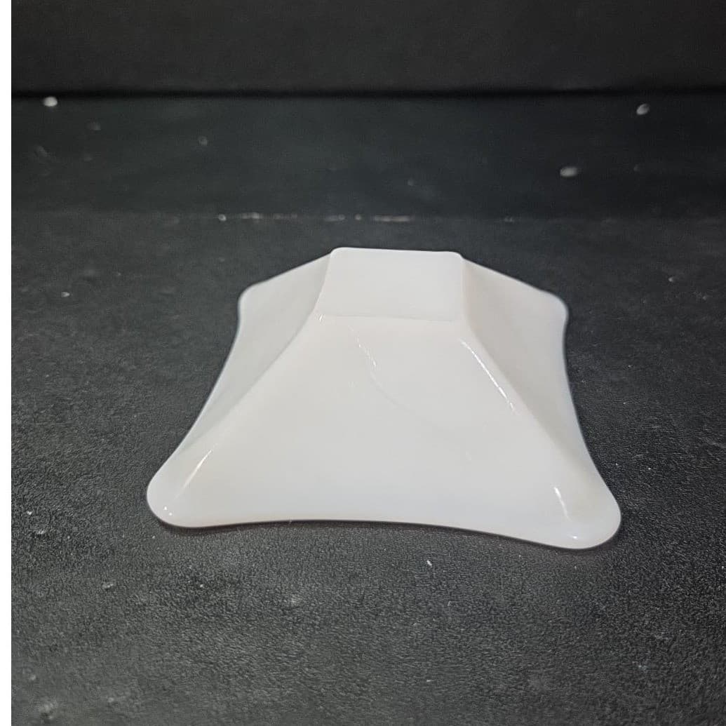 Milk Glass White Square Ashtray, Vintage Art Deco Decor, Replacement Tobacciana - Thumbnail 7