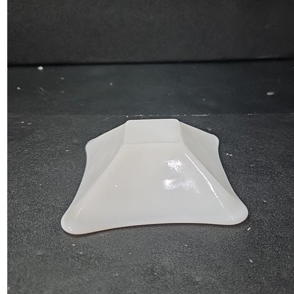 Milk Glass White Square Ashtray, Vintage Art Deco Decor, Replacement Tobacciana - Thumbnail 10
