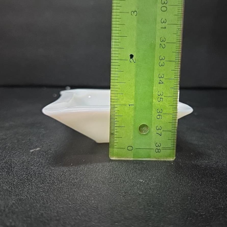 Milk Glass White Square Ashtray, Vintage Art Deco Decor, Replacement Tobacciana - Thumbnail 6