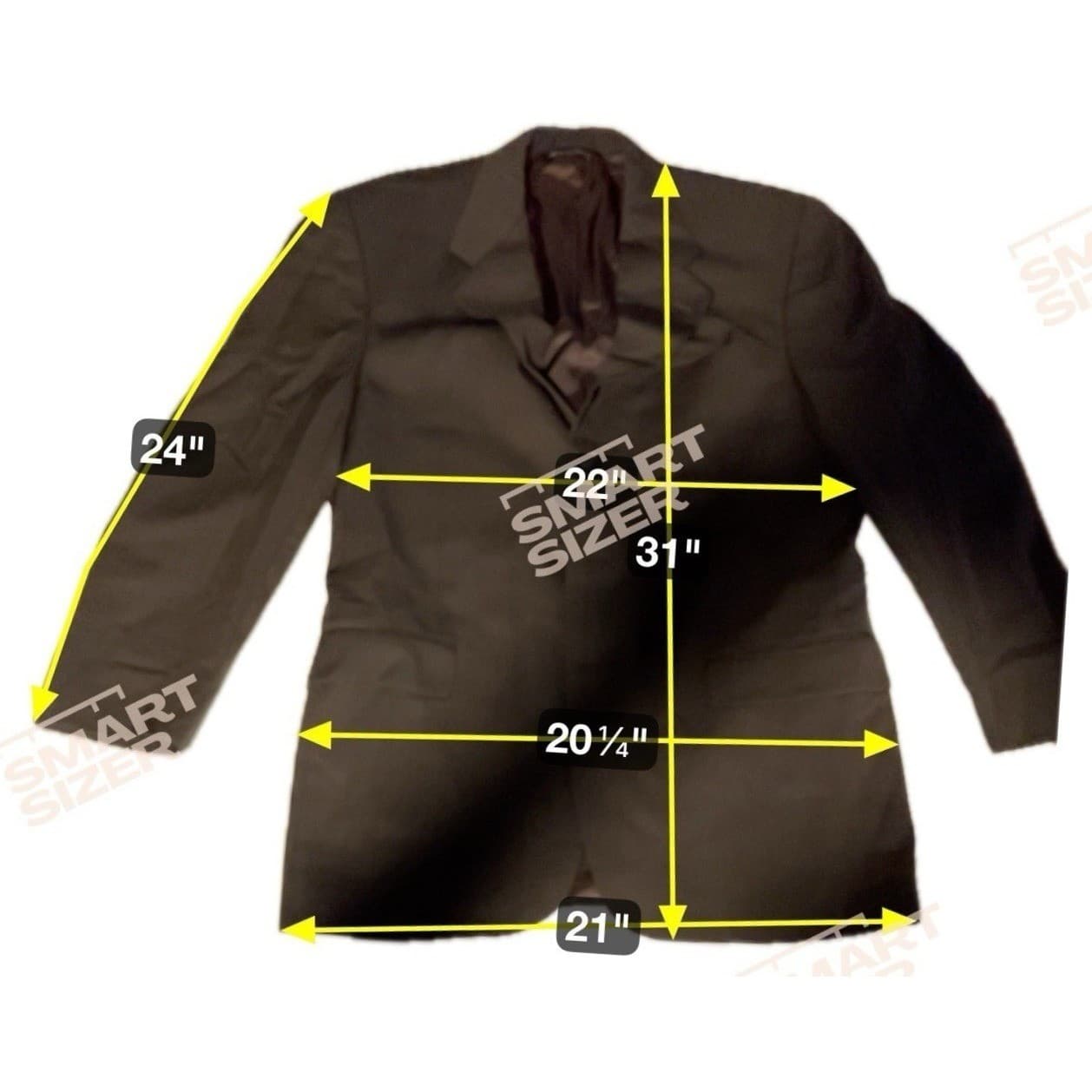 Haggar Brown Pinstripe Two Button Blazer, Men's 40R Sport Coat, Wool Blend - Thumbnail 2