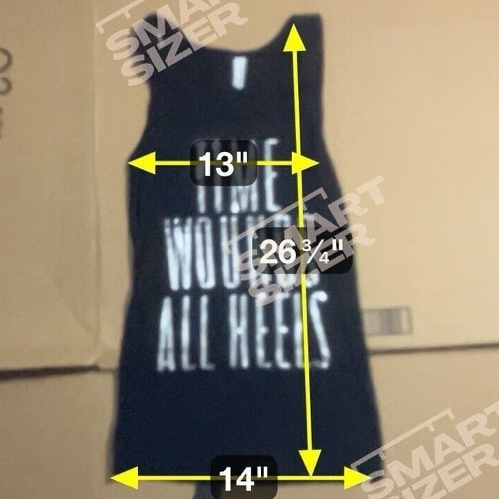 Britches & Pumps Bella Black Tank Top Silver Foil Time Wounds All Heels Large - Thumbnail 2