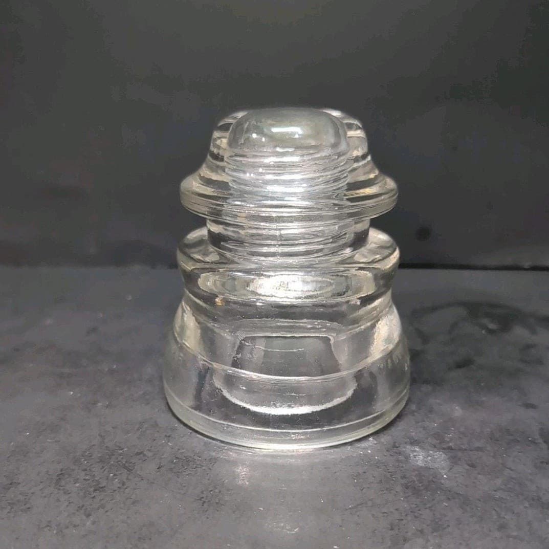 Hemingray 44 Vintage Insulators, 1940s Clear Glass Collectibles, Made in USA - Thumbnail 3