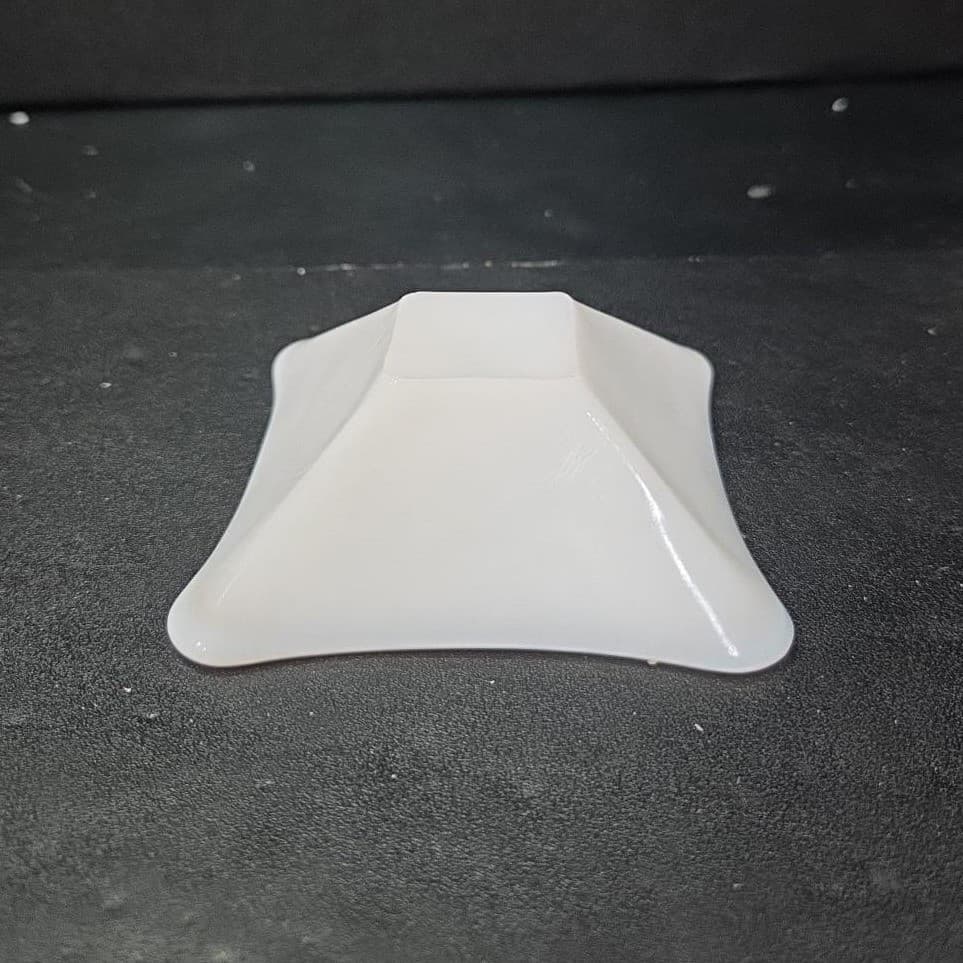 Milk Glass White Square Ashtray, Vintage Art Deco Decor, Replacement Tobacciana - Thumbnail 8