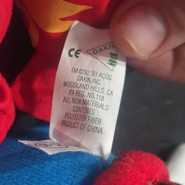 Atlanta Olympic Games Izzy Mascot, 1996 Vintage Plush Dakin Blue Red 90s Toy - Thumbnail 7