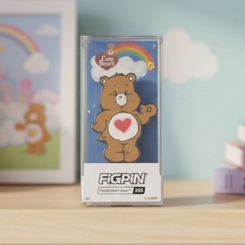 Care Bears Tenderheart Bear FiGPiN 355 Enamel Pin Collectible, Unlocked