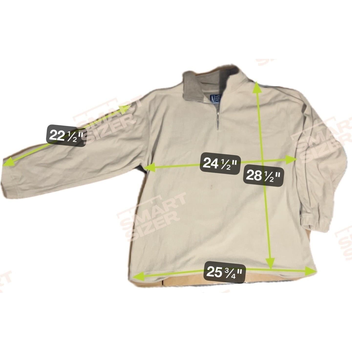Arctic Zone Ribbed Tan Quarter Zip Pullover, Men's XXL Knit Sweater, Mock Neck - Thumbnail 2