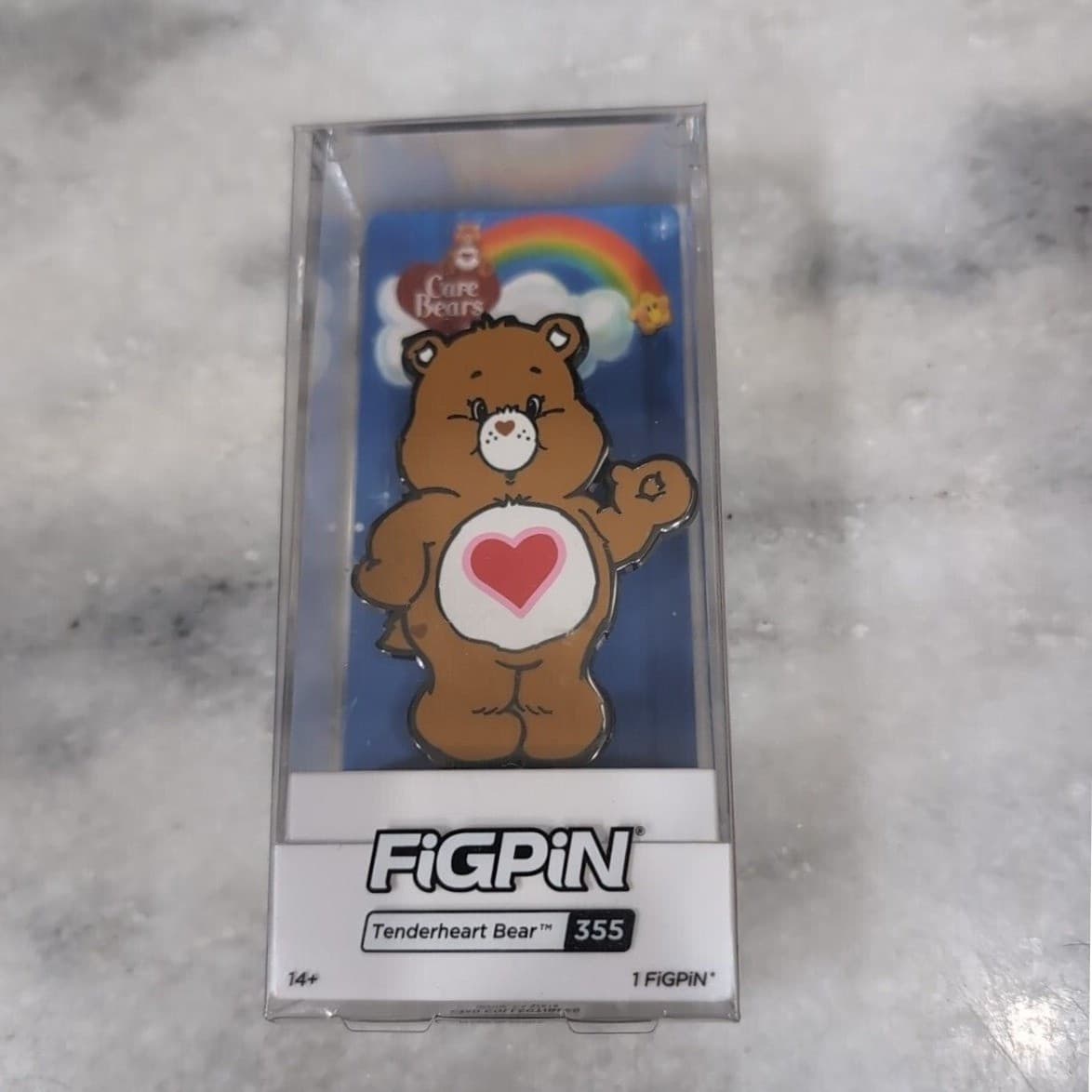 Care Bears Tenderheart Bear FiGPiN 355 Enamel Pin Collectible, Unlocked - Thumbnail 2