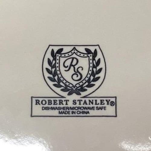 Robert Stanley Ivory Salad Plates, Set of 4, Vintage Evergreen Embossed Rims - Thumbnail 6