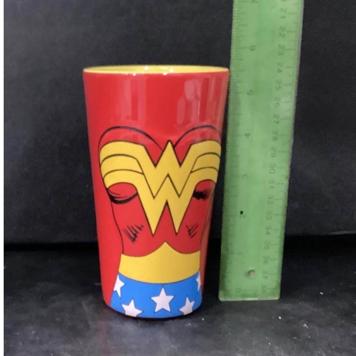 DC Comics Red Wonder Woman Ceramic Tumbler, Embossed Drinkware, Superhero Mug - Thumbnail 9