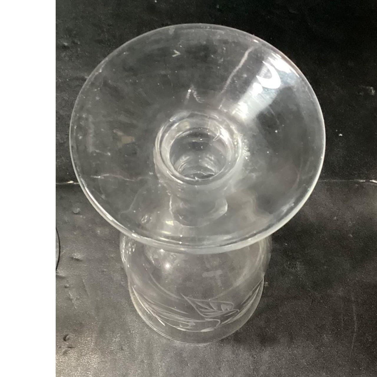 Etched Leaf & Branches Water Goblets, Set of 4, Vintage Stemware, Clear Glasses - Thumbnail 9