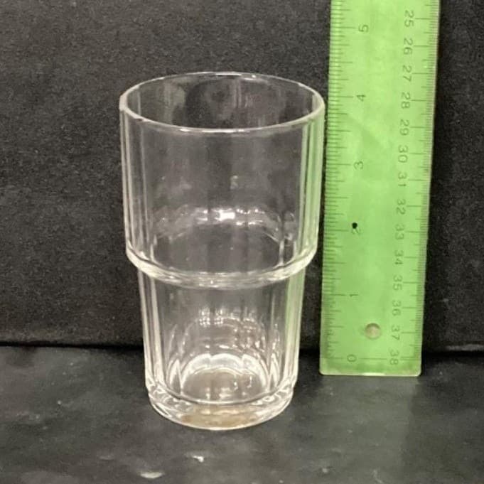 Arcoroc Stratford Clear Stackable Tumblers, Set of 4, Vtg Ribbed Optic Design - Thumbnail 12