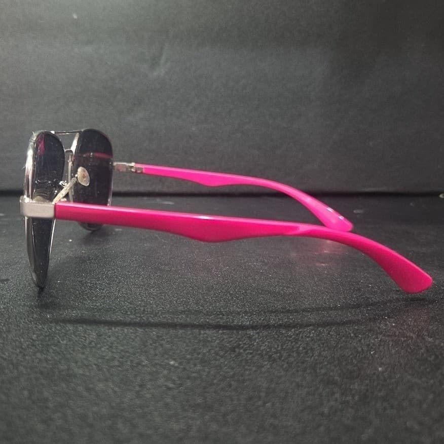 Made For Retail Aviator Sunglasses Silver Frame Hot Pink Arms 234070553F - Thumbnail 3