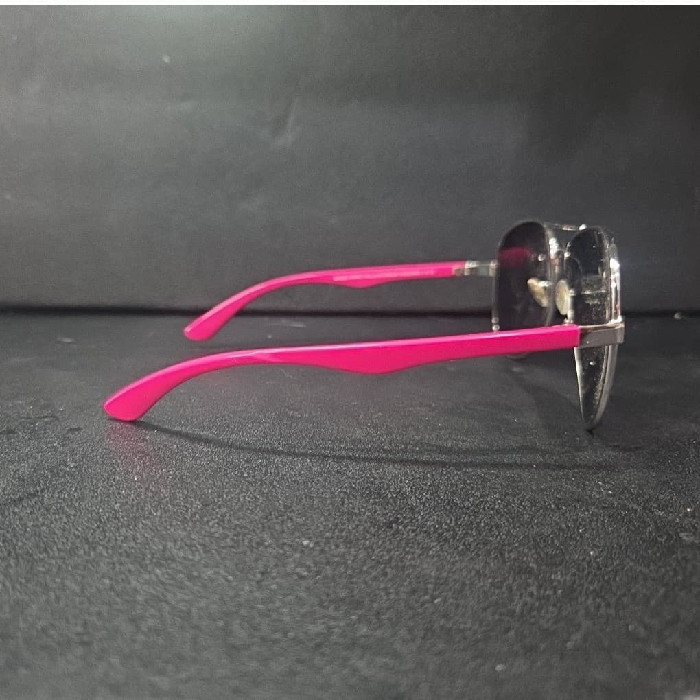 Made For Retail Aviator Sunglasses Silver Frame Hot Pink Arms 234070553F - Thumbnail 5
