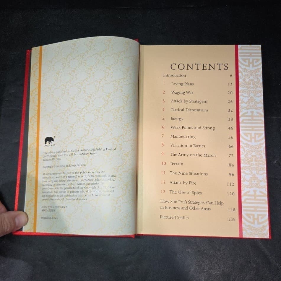 The Art of War Sun Tzu Hardcover Arcturus Publishing Illustrated Red Gold Dragon - Thumbnail 8
