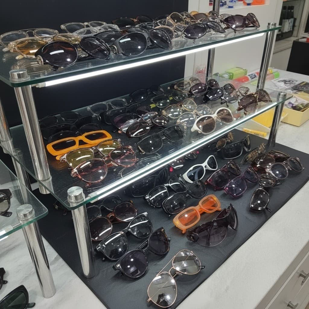 Bulk Lot 30+ Pairs Assorted Sunglasses/Frames: Aviator Cat Eye Rectangular Mixed