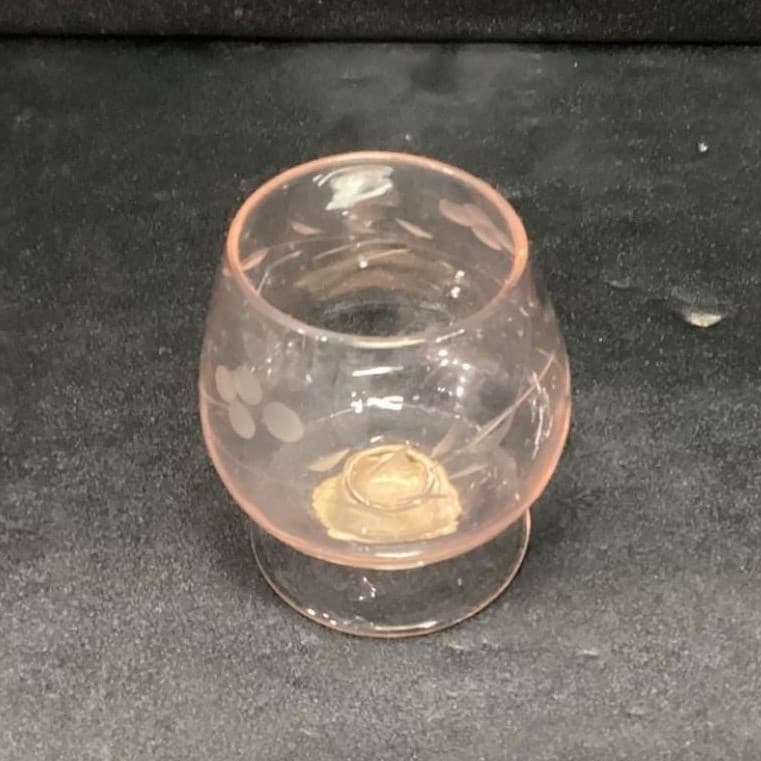 UCagco Etched Glass Mini Brandy Snifters, Set of 4, Vintage Multicolored Glasses - Thumbnail 7