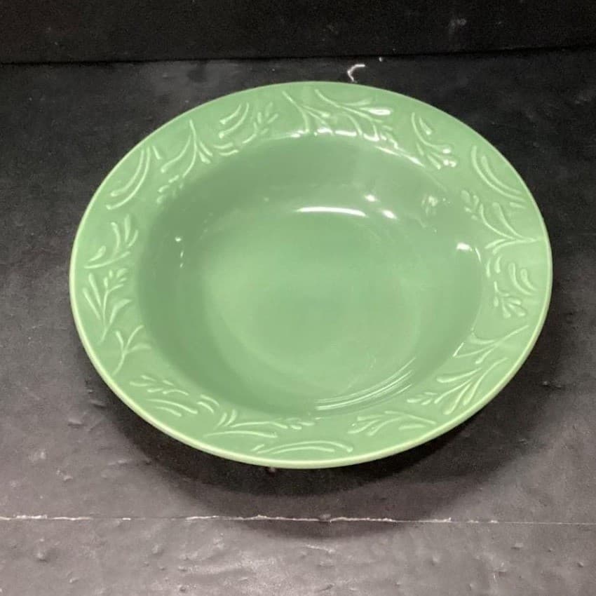 Libbey Lie14 Tableware Wheat Green Pasta Dinner Rim Soup Bowls 9" Set Of 2 - Thumbnail 3