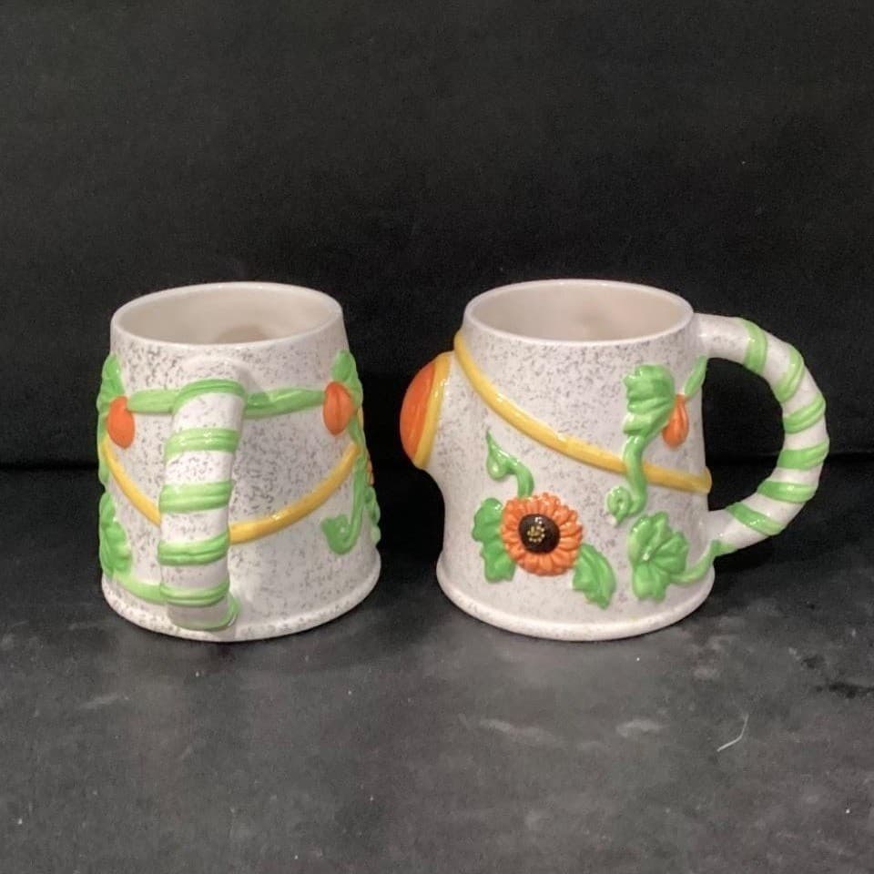 Watering Can Mugs, Set of 2, Tasters Choice Coffee-Mate Vintage Advertising Cups - Thumbnail 5