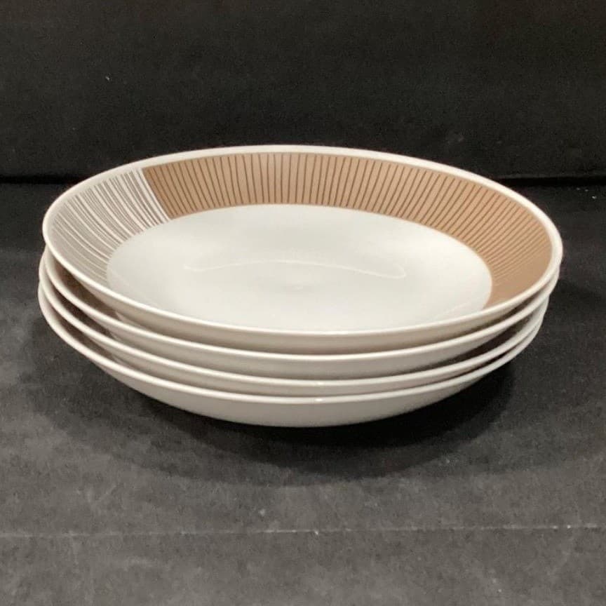Thomas Rosenthal Arabesque Cereal Bowls, Set of 4, German Porcelain Dinnerware - Thumbnail 11