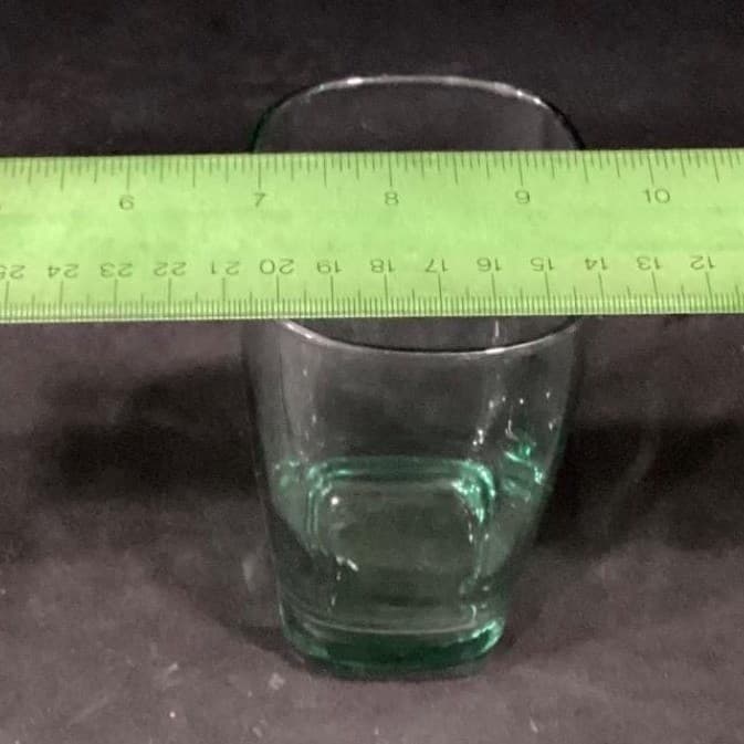 Libbey Glass Carrington Green-Tinted Glasses, Set of 2, Square Bottom Tumblers - Thumbnail 7