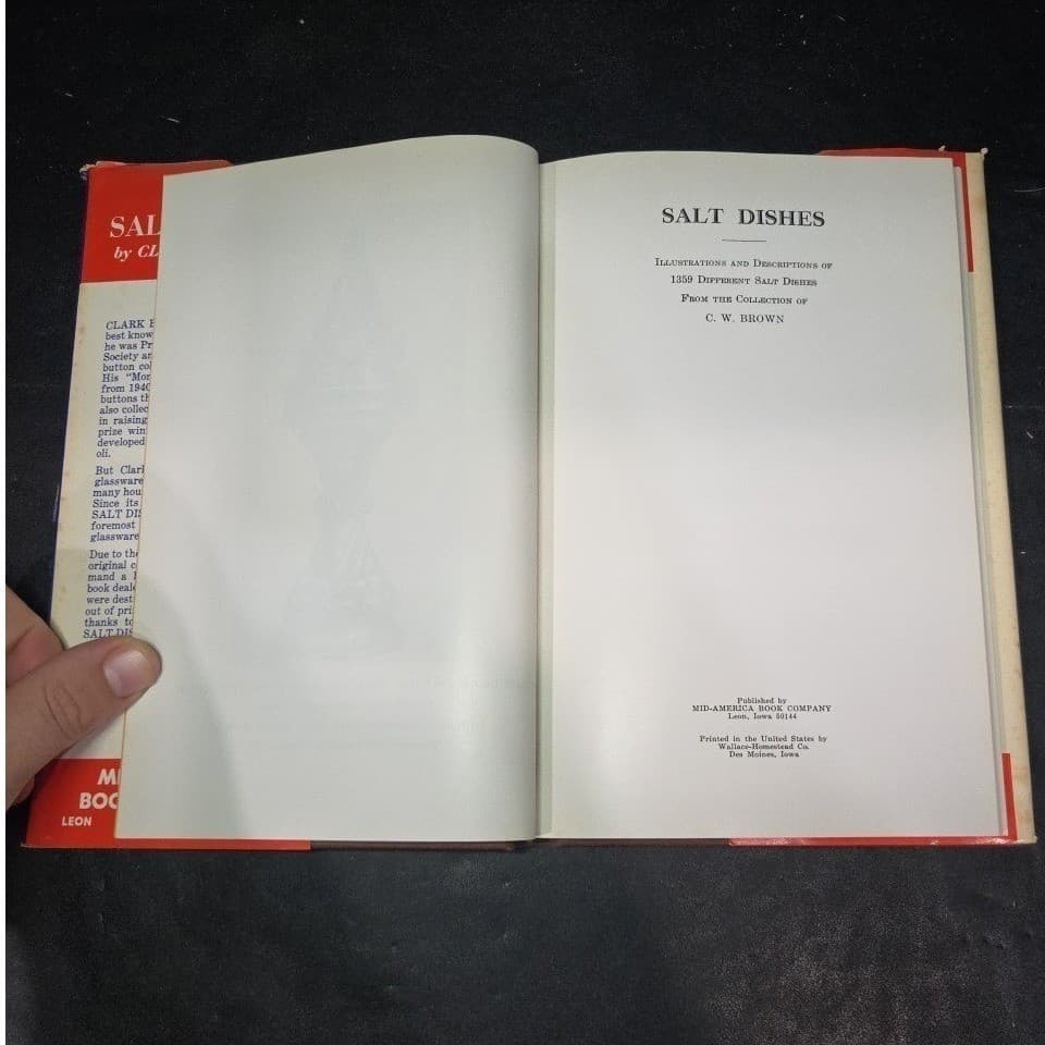 Salt Dishes Clark W Brown 1970 2nd Printing Antique Glass Reference Hardcover - Thumbnail 4