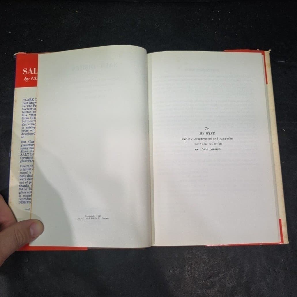 Salt Dishes Clark W Brown 1970 2nd Printing Antique Glass Reference Hardcover - Thumbnail 5