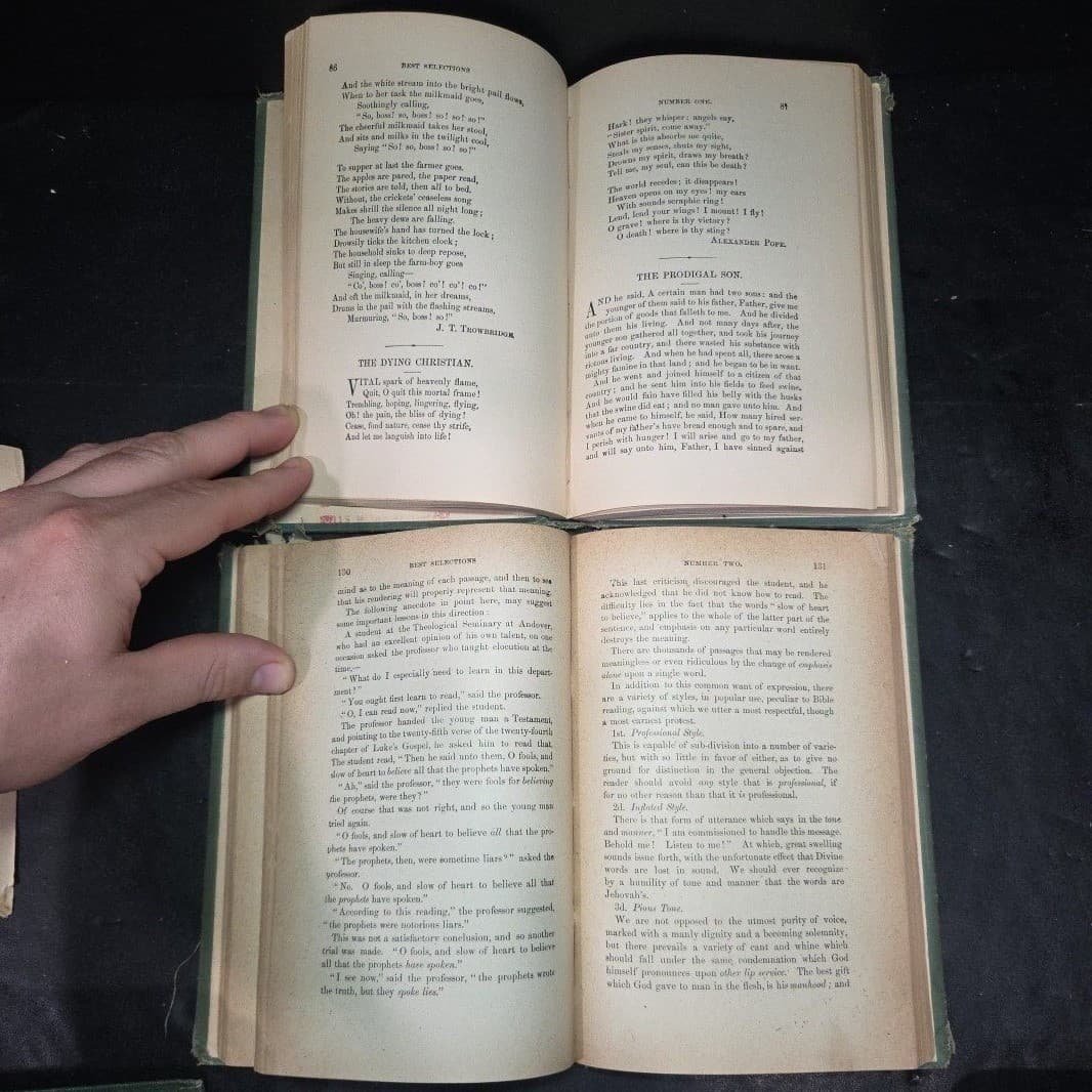 Antique Shoemaker's Best Selections No 1 & 2 Penn Publishing 1920 1921 Books - Thumbnail 5