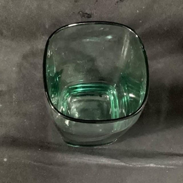 Libbey Glass Carrington Green-Tinted Glasses, Set of 2, Square Bottom Tumblers - Thumbnail 9