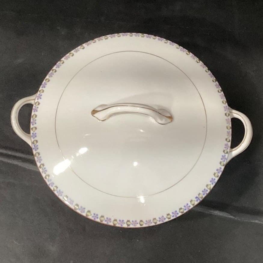 Noritake Nippon Covered Casserole, Blue Cornflowers Serving Dish, Floral Tureen - Thumbnail 3