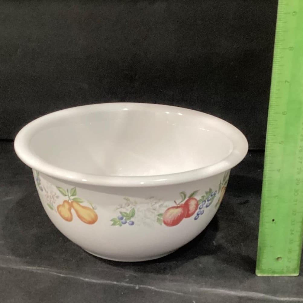 Corelle Coordinates Chutney Mixing Bowl, 2 Quart Stoneware Vintage Fruit Pattern - Thumbnail 7