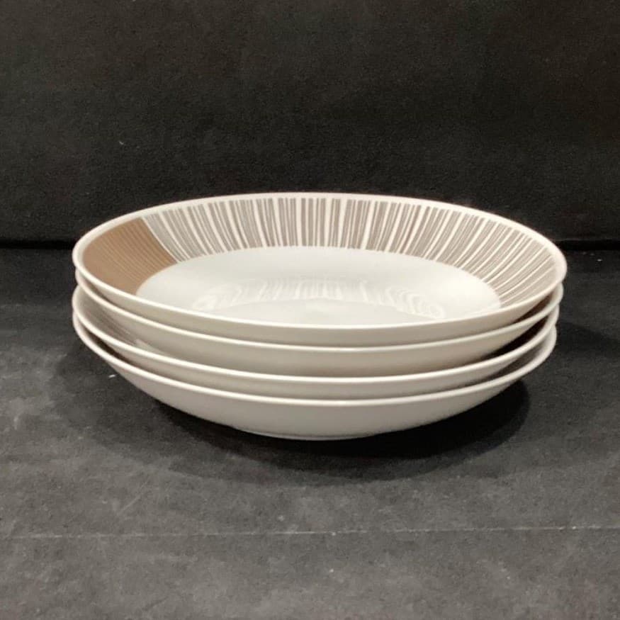 Thomas Rosenthal Arabesque Cereal Bowls, Set of 4, German Porcelain Dinnerware - Thumbnail 9