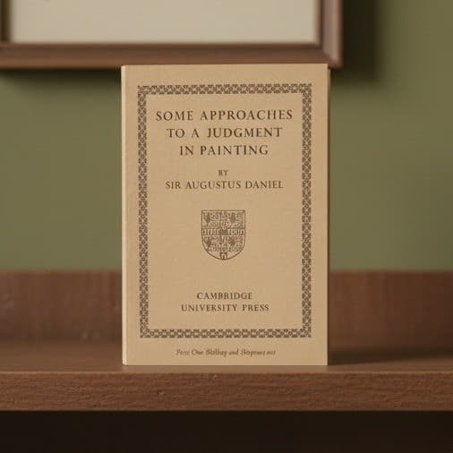 Some Approaches to a Judgment in Painting Sir Augustus Daniel 1940 Rede Lecture