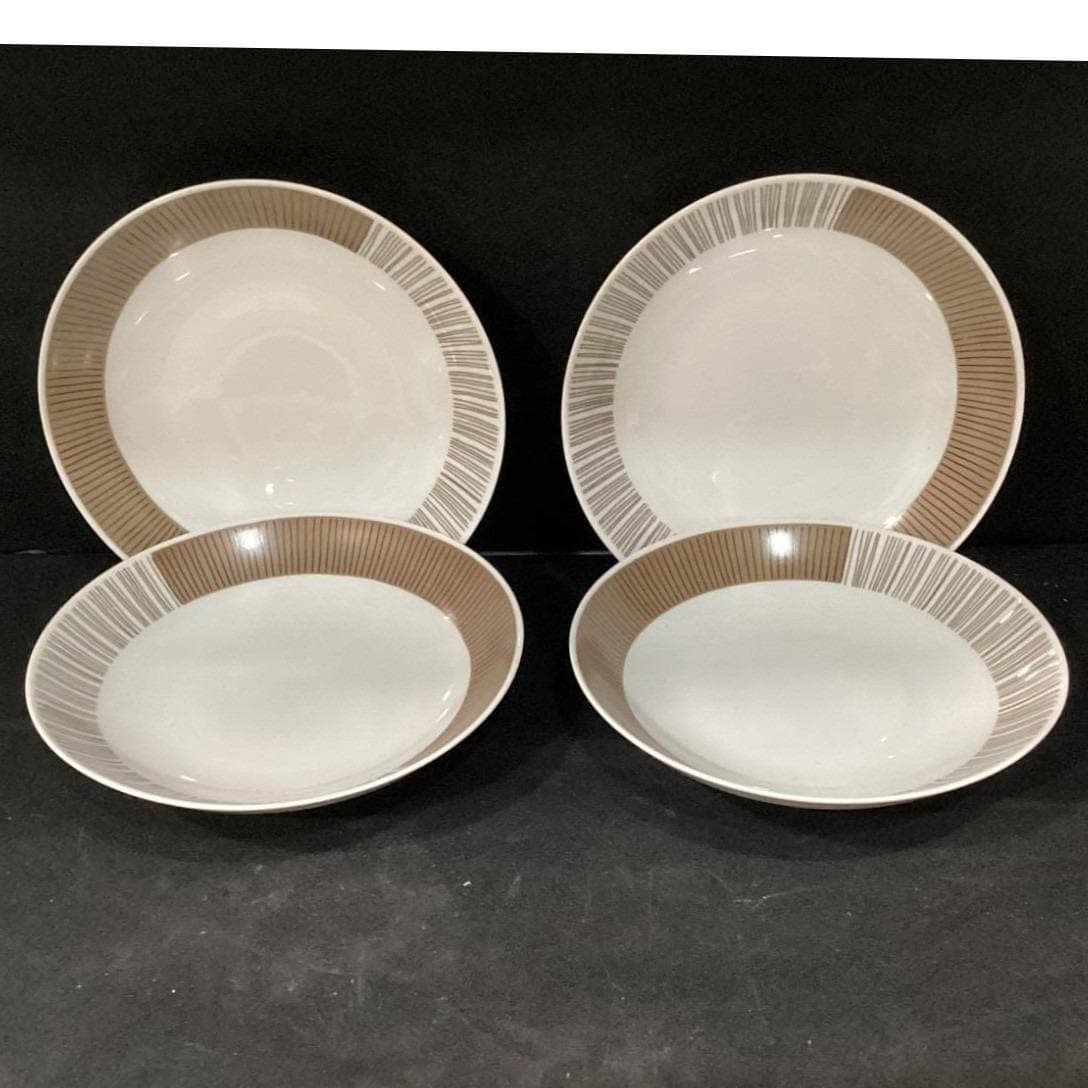 Rosenthal Continental China Baumann Cereal Bowls, Set of 4, German Dinnerware - Thumbnail 2