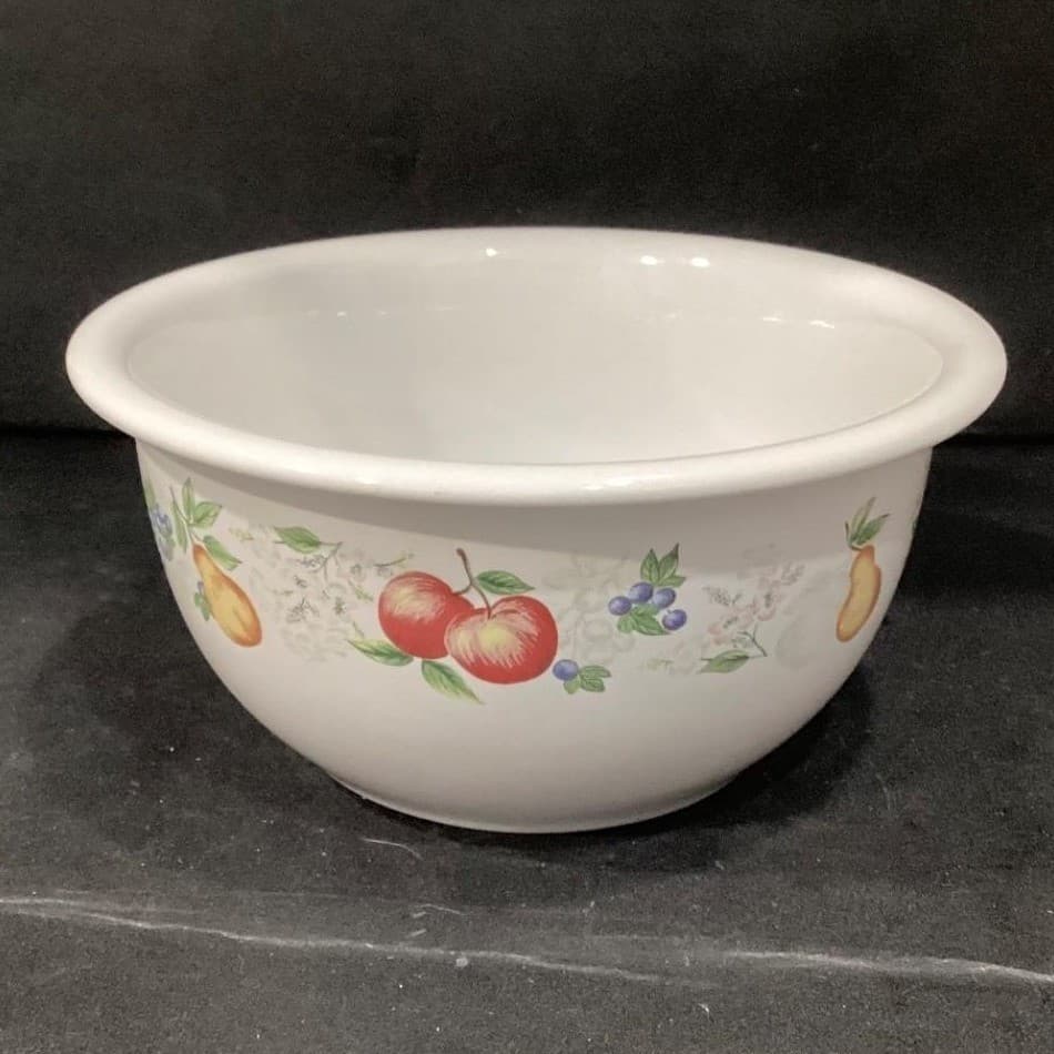 Corelle Coordinates Chutney Mixing Bowl, 2 Quart Stoneware Vintage Fruit Pattern - Thumbnail 12