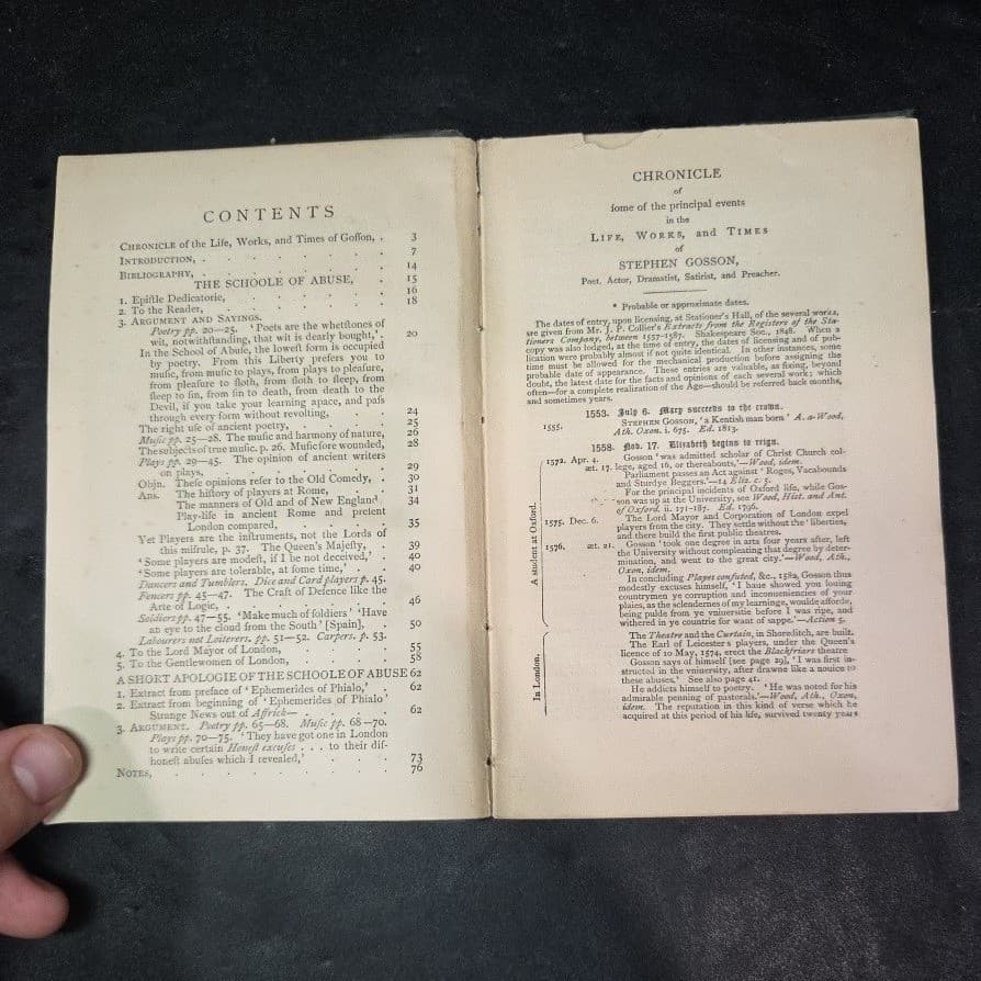 The School of Abuse Stephen Gosson 1895 Arber's English Reprint Green Cloth Book - Thumbnail 4