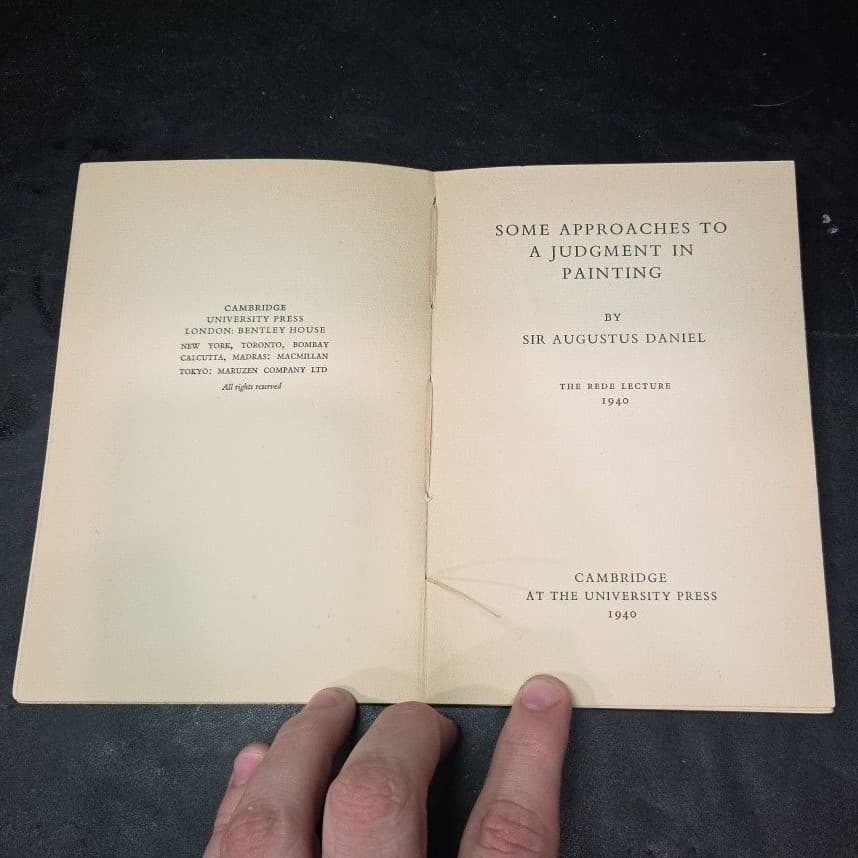 Some Approaches to a Judgment in Painting Sir Augustus Daniel 1940 Rede Lecture - Thumbnail 4