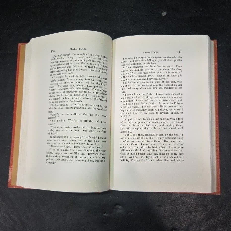 Hard Times Charles Dickens Harpers Modern Classics 1960 Hardcover Orange Book - Thumbnail 6