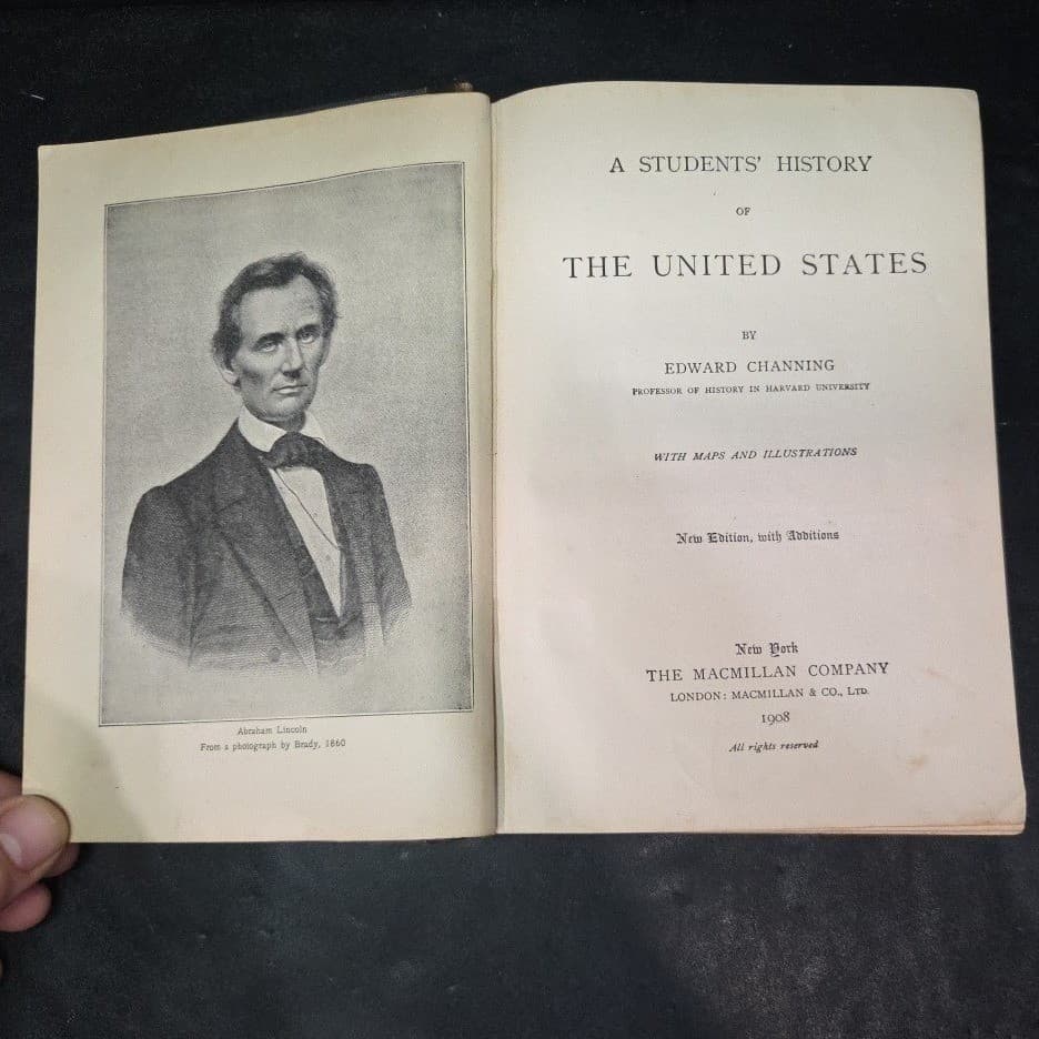 A Students' History of the United States Edward Channing Macmillan Antique 1908 - Thumbnail 4