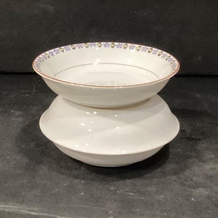 Noritake Nippon Berry Bowls, Set of 3, Blue Cornflowers, Vintage Japan Porcelain - Thumbnail 9